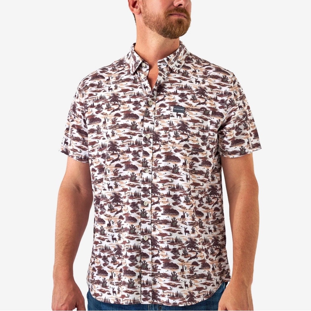 NWT Burlebo Performance Button Up Shirt Size Large